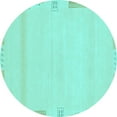 thumbnail image 1 of Ahgly Company Indoor Round Abstract Light Blue Modern Area Rugs, 5' Round, 1 of 4