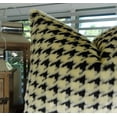 thumbnail image 2 of Thomas Collection Black Beige Houndstooth Double Sided Faux Fur Pillow - 17486, 2 of 5