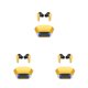 thumbnail image 4 of Matsuzay Auriculares inalámbricos Auriculares manos libres estéreo compatibles con Bluetooth Auriculares de llamada de sonido sin pérdidas de baja Amarillo 3piezas, 4 of 6