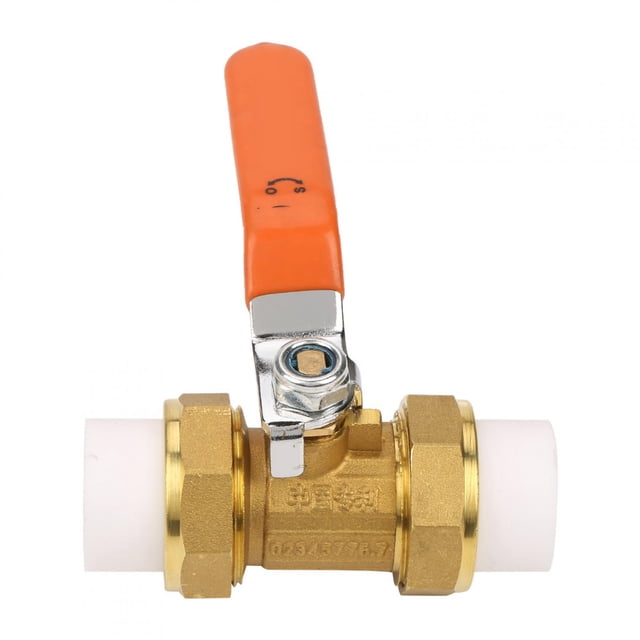 Válvula de bola de tubo de latón GONNELY - Válvula de cierre BSP DN20 de 3/4 "con accesorio de fusión en caliente PPR doble con mango para agua, aceite y gas