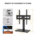 PERLESMITH Universal Swivel TV Stand for 3260" TVHeight Adjustable