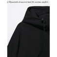 thumbnail image 4 of ScarletteEmmy Women’s Hooded Windbreaker, Lightweight Water-Resistant Half-Zip Anorak Pullover with Drawcord Hem & Zip Sleeve Pocket, Outdoor Rain Shell for Hiking/Travel, 4 of 9