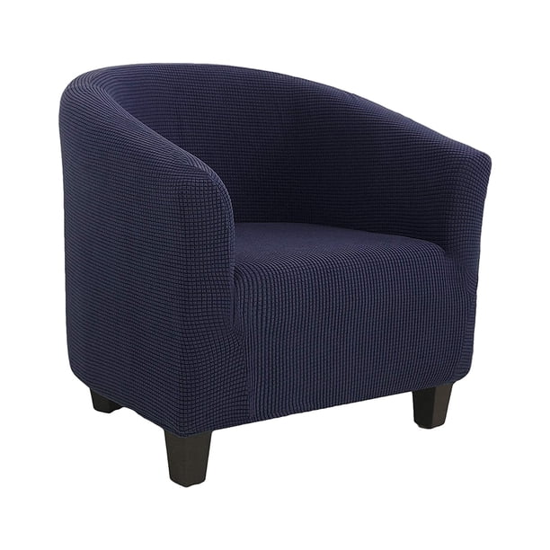 Advancent Funda elástica para silla de bañera de fácil cuidado, elegante y moderna, fácil de reemplazar, fundas para sillones Decoración del hogar azul oscuro