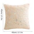 thumbnail image 2 of Fiudx Juego de Fundas de Almohada Navideñas de Lino Suave con Estampado de Copos de Nieve, Decoración Acogedora para Sala de Estar, Ambiente Festivo, Sofá, Oficina, 45,7 X 45,7 Cm, 4 Piezas, 2 of 5