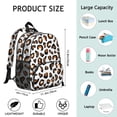 thumbnail image 6 of Leopard Print Backpack Backpack for School,Cute School Bag,Schoolbag with Adjustable Shoulder Straps & Padded Back,13.8"x11.4"x6", 6 of 6