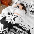 thumbnail image 5 of Manfei Kawaii Camper King Bedding 7pcs,Cute Adventure Car King Bed in a Bag,White Gray Black, 5 of 6