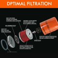 thumbnail image 3 of (5-Pack) 070185ES Oil Filter for Generac Guardian 8-24kw Air-Cooled Household Standby and Portable Generator, Orange 90mm Design, Filter Capacity Increased by 30%, 3 of 9
