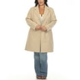 thumbnail image 2 of White Mark Women's Long Sleeve Classic Double-Breasted Walker Coat, 2 of 6