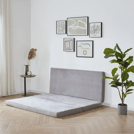 

HQ Full Tri Folding Mattress with Storage Bag Foam Topper 4 Thickness Floor Cot Mattress Guset Bed with Removable&Machine Washable Cover and Lining CertiPUR-US Certified Full 54 x 75 Inch