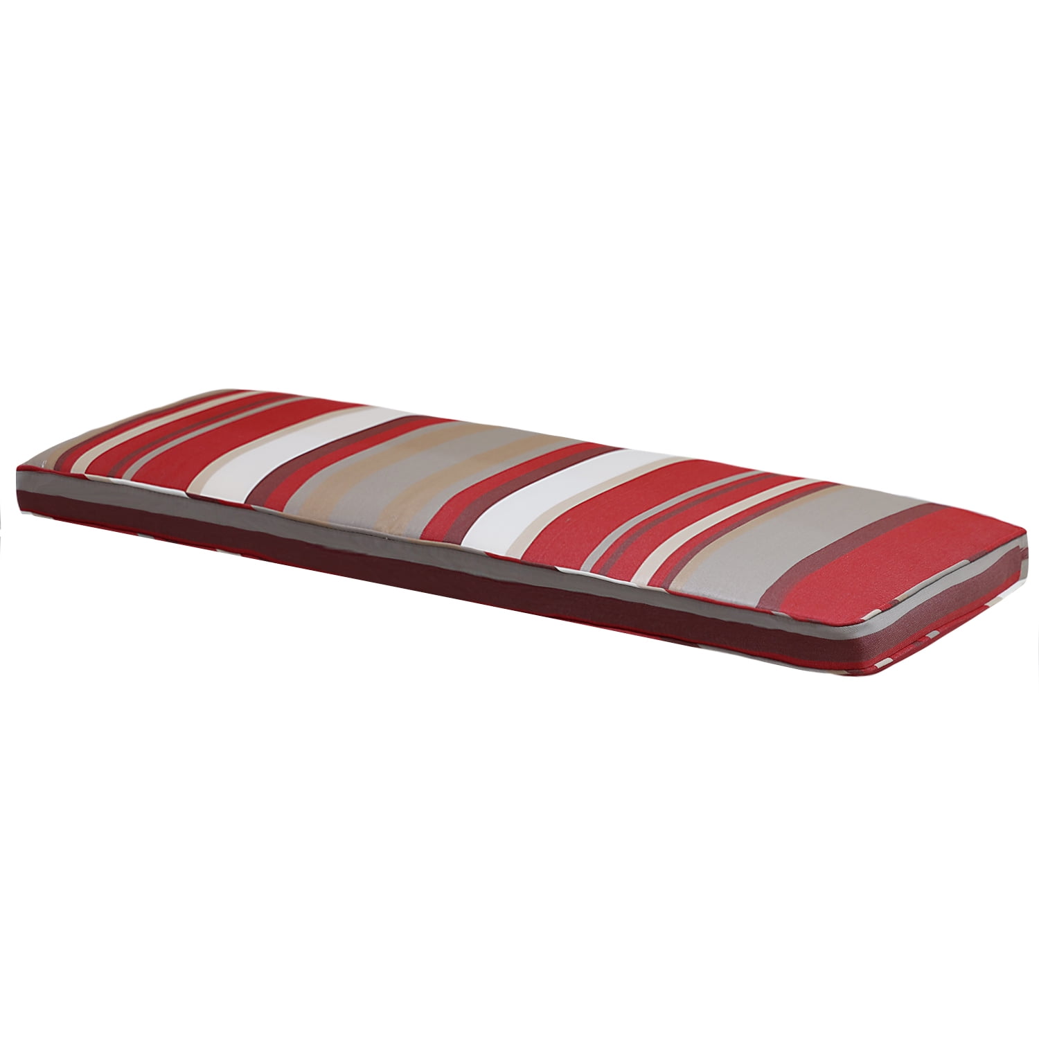 Lowestbest Waterproof Indoor/Outdoor Bench Cushion, Thickened Terrace Bench Cushion, Red-Brown Stripes Lowestbest Waterproof Indoor/Outdoor Bench Cushion, Thickened Terrace Bench Cushion, Red-Brown Stripes
