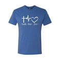 thumbnail image 2 of Wild Bobby, Faith.Hope.Love Heart Beat, Inspirational/Christian, Men Premium Tri Blend Tee, Vintage Royal, Medium, 2 of 4