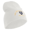 thumbnail image 4 of U.S. Army 2nd Infantry Division Symbol Embroidered 8 Inch Solid Knit Short Beanie Made in USA - White OSFM, 4 of 5