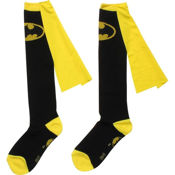 DC Comics Black Knee High Cape Socks