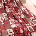 thumbnail image 3 of Red Christmas Patchwork Pattern Blanket,Comfortable Soft Lamb Wool Throw Blanket,All Season,Warm Lightweight Blankets for Sofa Bed Couch Living Room Chair,40"x50", 3 of 4