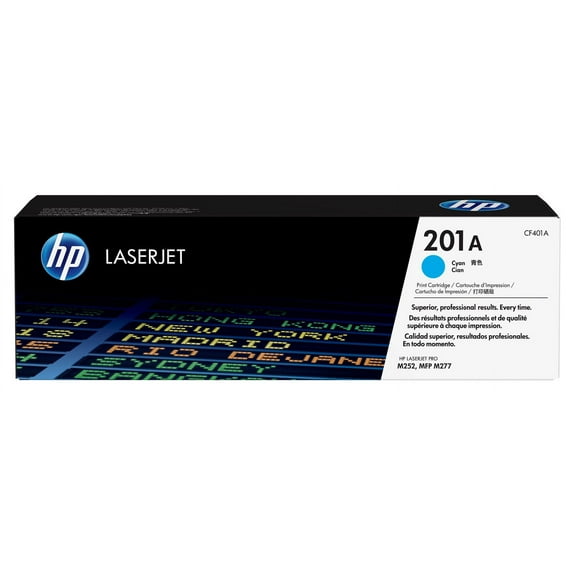 HP 201A Cyan Original LaserJet Toner Cartridge, ~1,330 pages, CF401A
