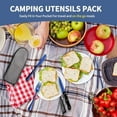 thumbnail image 3 of Portable Black Flatware Set 10 Piece Reusable Travel Cutlery Eco Friendly, 3 of 6