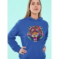 thumbnail image 2 of Neon Tiger Hoodie Women -Image by Shutterstock, Female Medium, 2 of 4