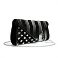 thumbnail image 2 of Xixirimido Clutch Purse for Women Formal Evening Bags for Wedding Party Cocktail Prom Leather Envelope Bag with Detachable Chain, Vintage American Flag, 2 of 7