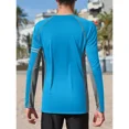 thumbnail image 6 of ANFERRY Men Swim Shirts Quick Dry UPF50+ Sun Protection Athletic Rash Guards Long Sleeve Color Block Swimwear, 6 of 9