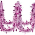 thumbnail image 3 of 10PACK 10Feet Christmas Bell Tinsel Garland,Sliver and Pink Metallic Tinsel Twist Garland Glittering Decoration for Christmas Tree Decor Wedding Summer Luau Birthday Party Indoor Hanging Home, 3 of 7