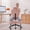 Pink, variant on Pinmoco Upgraded Cross Legged Office Chair, Criss Cross Swivel Desk Chair with Full Lumbar Support, 360° Rotating Footrest, Ergonomic Cloud ADHD Chair for Home Office, Pink