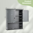 thumbnail image 2 of ZYPPP 28" H x 23.5" W Wall Mount Medicine Cabinets with Adjustable Shelf and 2-Door for Bathroom Laundry Living Room-Grey, 2 of 9