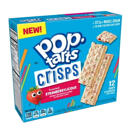 (2 pack) Kellogg's Pop-Tarts Frosted Strawberrylicious Crisps 5.9oz 12 (Top 10 Best Pop Tart Flavors)