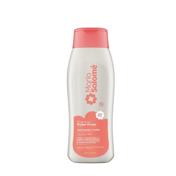 Maria Salome Poder Frutal Daily Shampoo – Sulfate-Free, Paraben-Free, pH-Balanced – Hydrating & Frizz-Control with Nanotechnology – For All Hair Types 13.5 fl.oz
