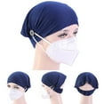 thumbnail image 3 of Jiaroswwei 2Pcs Solid Color Headband Anti Slip Buttons Head Wraps Nurse Doctor Kerchief Hat, 3 of 7