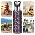 thumbnail image 7 of Yayeee 20oz Insulated Water Bottle Double Wall Stainless Steel with Flip Straw Lid, Purple Flowers Pattern, 7 of 7