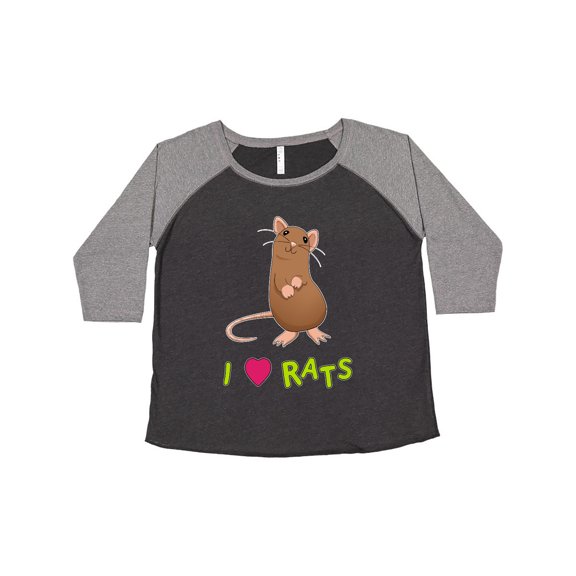 Inktastic I Love Rats Women's Plus Size T-Shirt