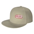 thumbnail image 1 of ZICANCN Pray Character Pattern Baseball Caps, Trucker Hats for Men And Women, Adjustable Breathable Flat Caps, Natural, 1 of 6