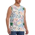 thumbnail image 2 of Fotbe Back To School Men's Camiseta sin Mangas Estampada para Hombres, Playera Casual para Gimnasio, Entrenamiento, Playa-X-Large, 2 of 7