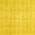thumbnail image 1 of Ahgly Company Indoor Square Abstract Yellow Contemporary Area Rugs, 3' Square, 1 of 4