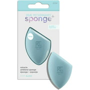 Real Techniques Sponge +, Beauty Makeup Blender for Foundation, Blend + Matify Miracle Airblend Sponge, Blue, 1 Count