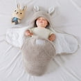 thumbnail image 5 of Edredón para bebé, saco de dormir de lana de cordero para bebé, grueso, antichoque, para otoño e invierno, suministros para pañales para recién nacidos, 5 of 5