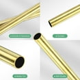 thumbnail image 2 of Uxcell 1-Pack 200mm Brass Round Tube, 9mm OD 0.5mm Wall Thickness H65 Brass Seamless Tubing for Construction/Machining/DIY Crafting, 2 of 7