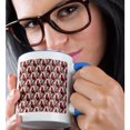 thumbnail image 2 of 3drose, Cardinal Bird Surrounded by Scarlet Red Carnations Pattern, 11oz Two-tone Blue Mug, 2 of 6