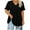 Black, variant on Wyobmus Womens Plus Size Summer Tops Casual Short Sleeve Pullover Ruffled Trim V Neck Flowy T-Shirt Blouses L-5Xl Hot Pink