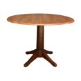 thumbnail image 1 of International Concepts K58-42DPT-27B Piédestal Rond à Double Feuille - 30.3 in. - Cinnemon & Espresso, 1 of 1