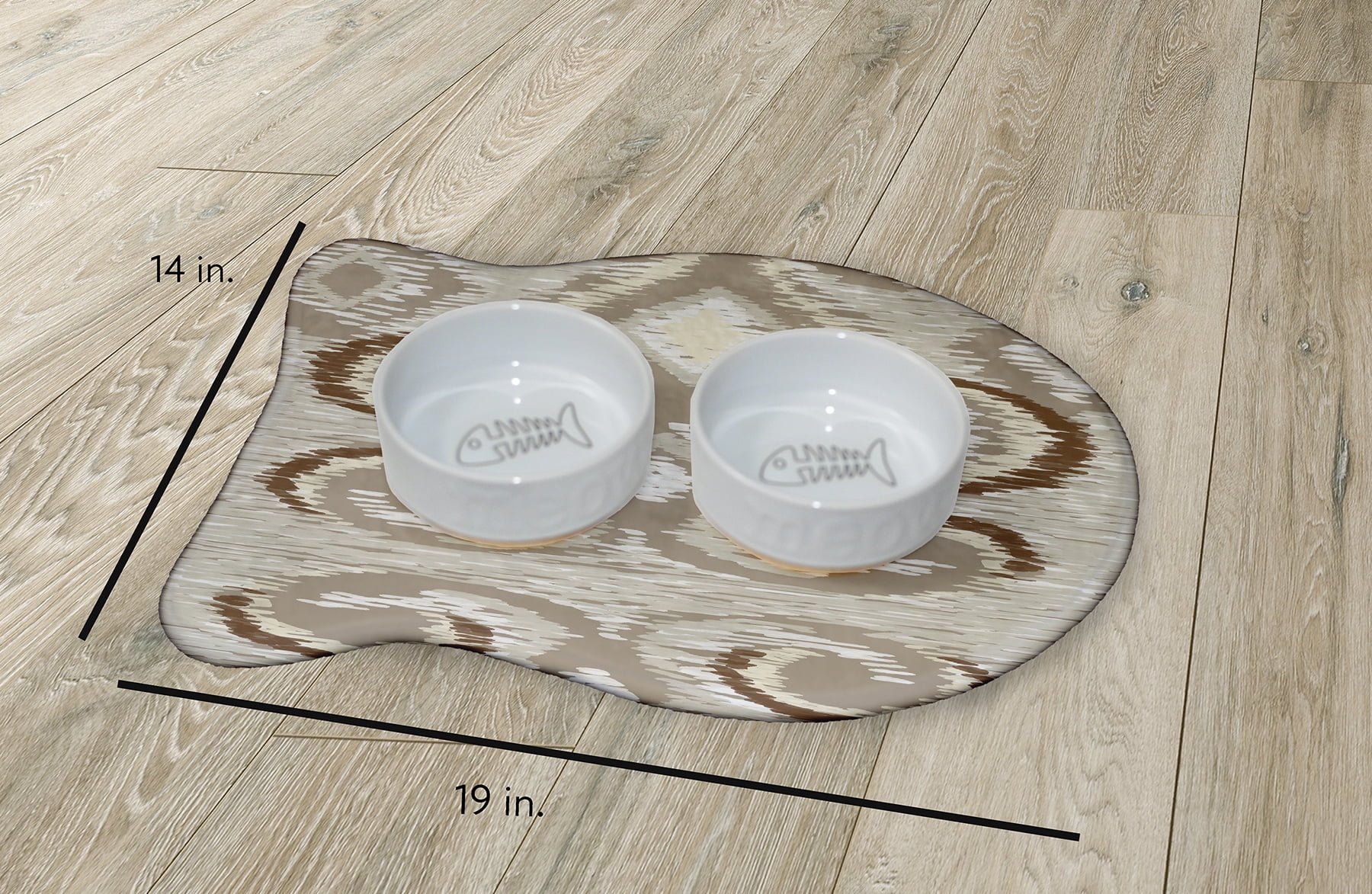 Simply Daisy I-Kat Fish Shape Pet Feeding Mat for Cats