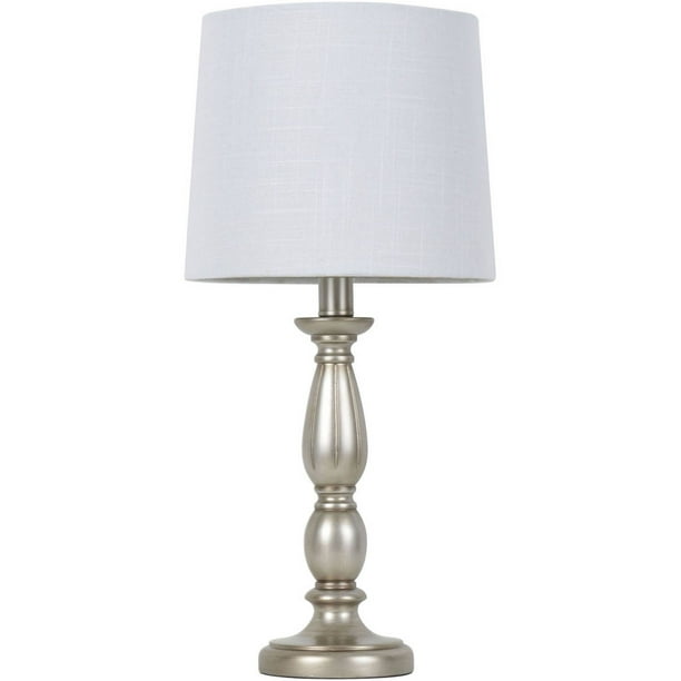 Mainstays Antique Silver Turned Resin, Hanging Jewel Table Lamp