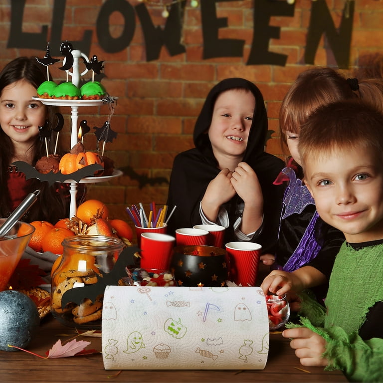 Renova Halloween Paper Towels, 3 Rolls, 120 Sheets Per Roll