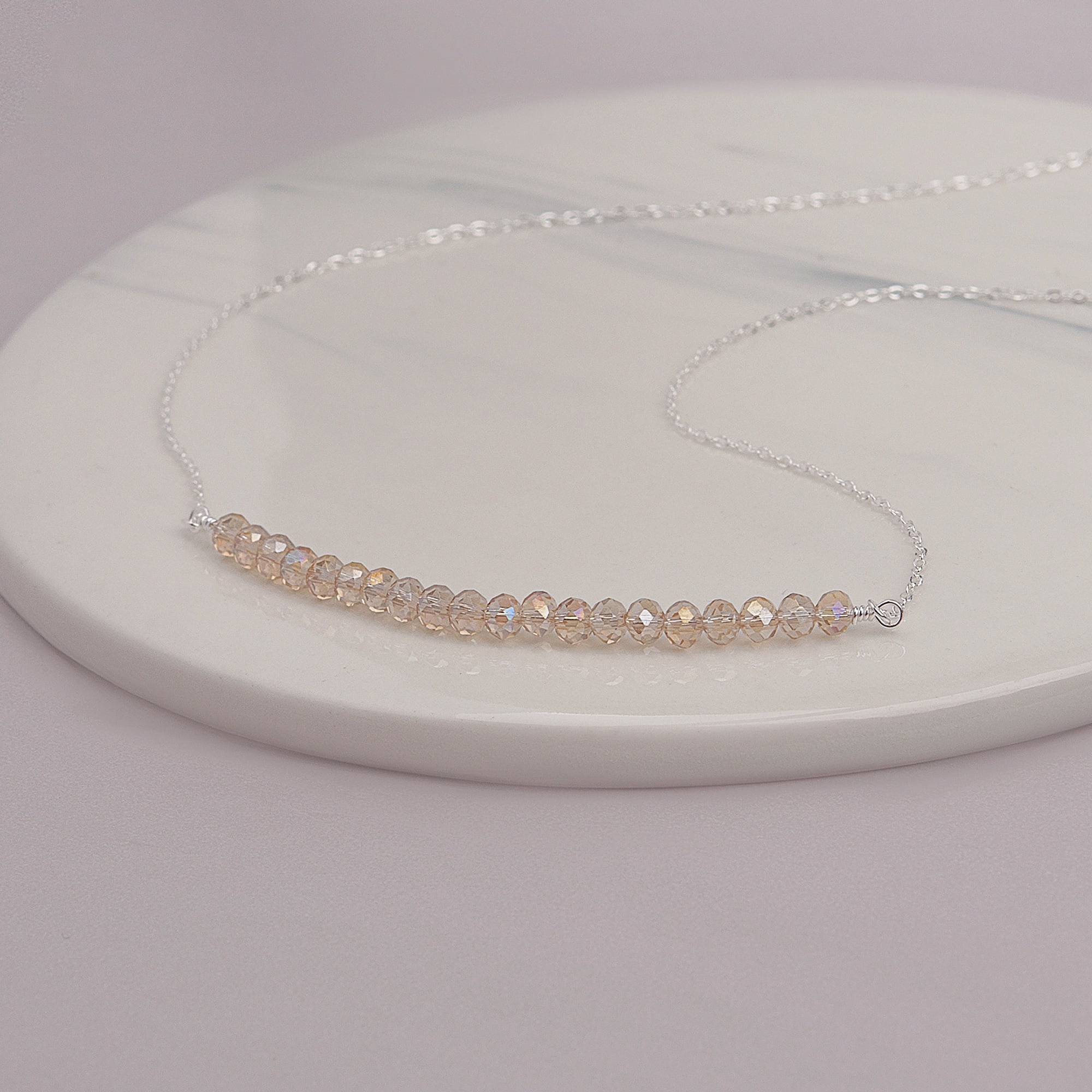 Anavia 20th Birthday Gift Necklace for Her, 925 Sterling Silver 20 Beads Necklace for 20 Year Old Women, Gift for Best Friend 20 Birthday -[Custom Card]