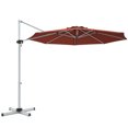 thumbnail image 4 of Gymax Parasol Déporté Suspendu pour Patio 11 Pi, Inclinaison à 360 Degrés, Rouge Brique, 4 of 10