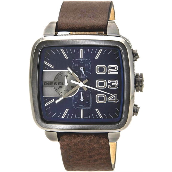 Diesel Double Down Square Chronograph Men's Blue Dial Quartz Watch DZ4302