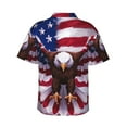 thumbnail image 3 of Daiia USA Eagle with Spread Wings Hawaiian Shirt for Men Gentle Cotton Regular Short Sleeve Casual-Medium, 3 of 9
