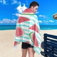 thumbnail image 4 of Coolnut Beach Towels Watermelon Blue White Striped Camping Towels Sand Free Beach Towel, 30"x60" Large Beach Towels Quick Dry Bath Travel Towels Pool Yoga Beach Mat for Men Women, 4 of 6