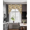 thumbnail image 3 of Fall Leaves Swag Valances for Windows, Small Curtains Drapes, Farmhouse Autumn Beige Botanical Kitchen Window Curtains Over Sink Rod Pocket Window Treatment Valance for Bedroom/Bathroom 56"x36", 3 of 5