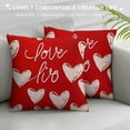 thumbnail image 3 of PHYHOO  Valentines Day Pillow Covers  Love Heart Red Pillowcases Valentine's Day Decorative Throw Pillow Covers Lovely Home Decor for Sofa Couch, 3 of 5